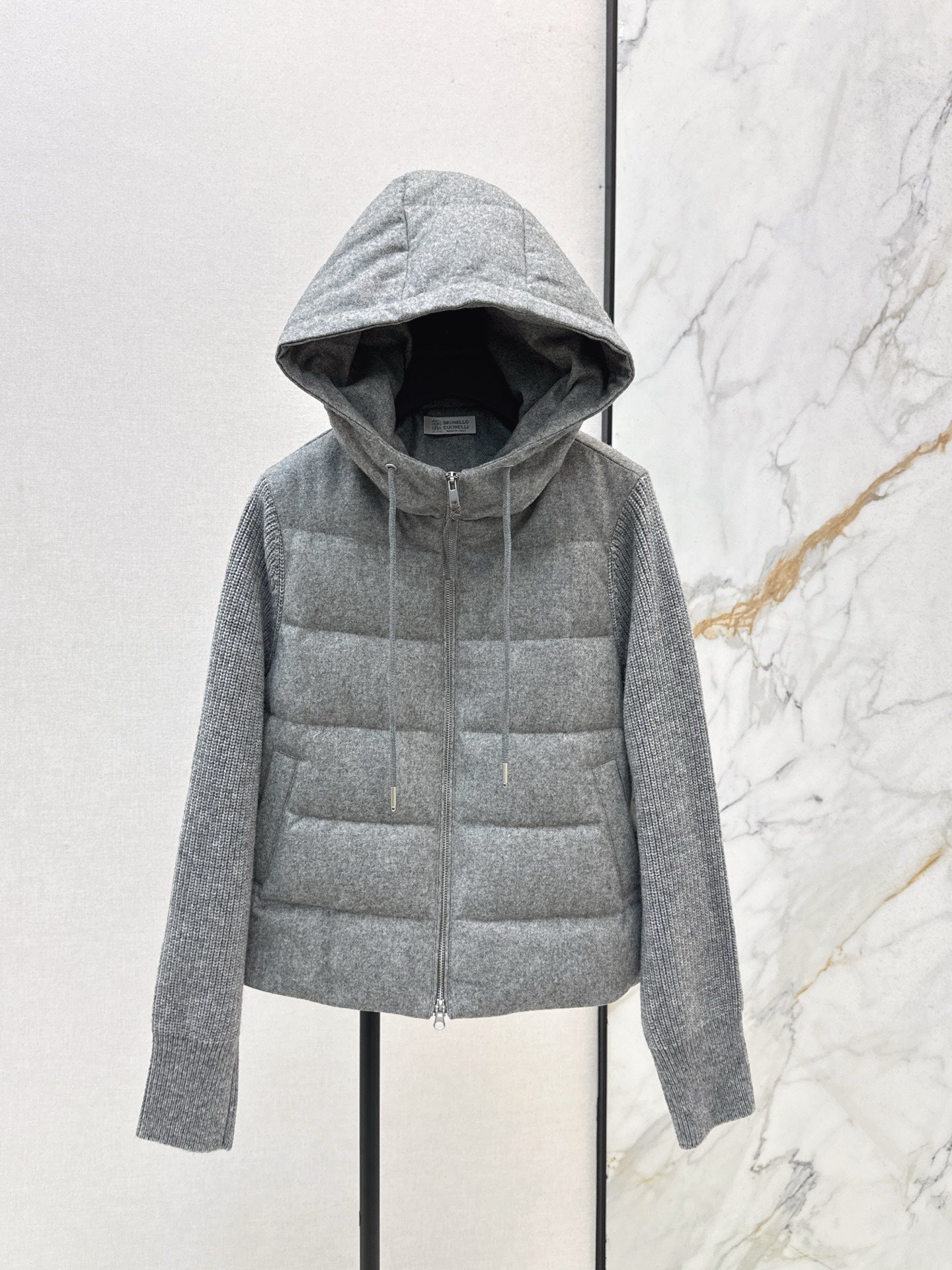 Bru 25 Lightweight hooded down jacket(GRAY/BEIGI)