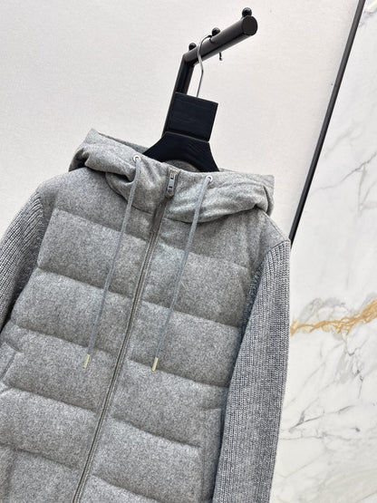 Bru 25 Lightweight hooded down jacket(GRAY/BEIGI)