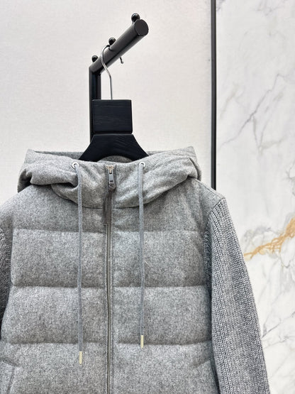Bru 25 Lightweight hooded down jacket(GRAY/BEIGI)