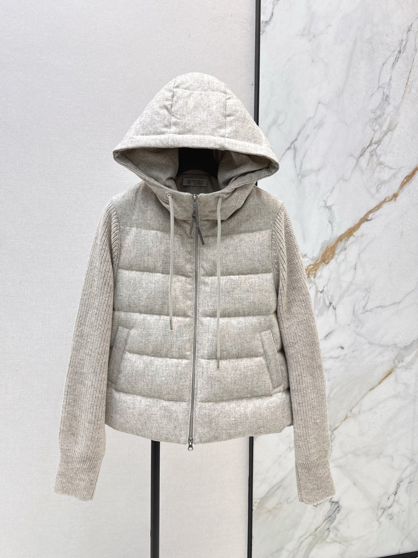 Bru 25 Lightweight hooded down jacket(GRAY/BEIGI)