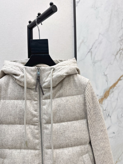 Bru 25 Lightweight hooded down jacket(GRAY/BEIGI)