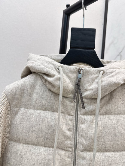 Bru 25 Lightweight hooded down jacket(GRAY/BEIGI)