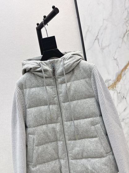 Bru 25 Lightweight hooded down jacket(GRAY/BEIGI)