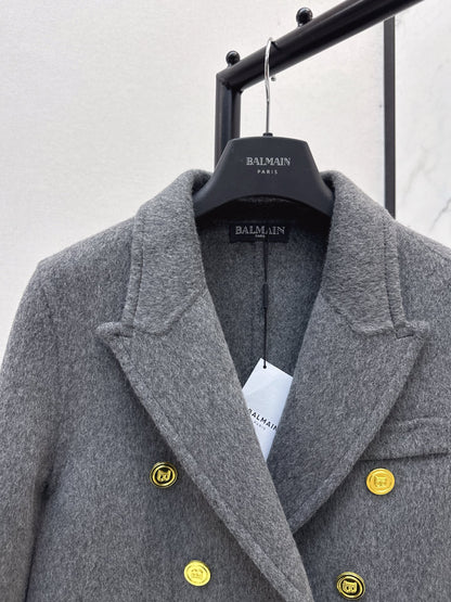 Bal 25 New classic wool and cashmere jacket(GRAY/BLACK)