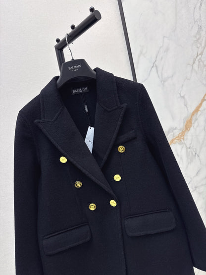 Bal 25 New classic wool and cashmere jacket(GRAY/BLACK)