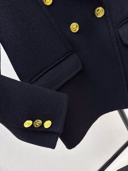 Bal 25 New classic wool and cashmere jacket(GRAY/BLACK)