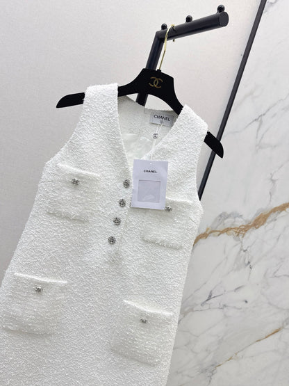 C 25 Knitted woolen floral sleeveless dress