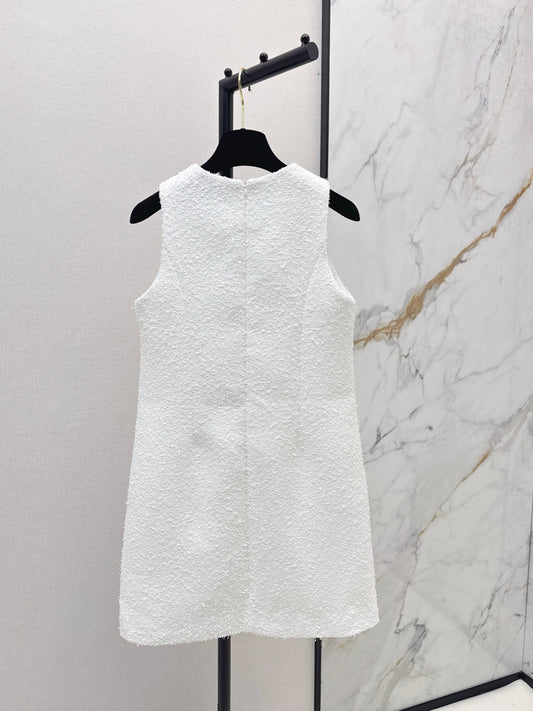 C 25 Knitted woolen floral sleeveless dress