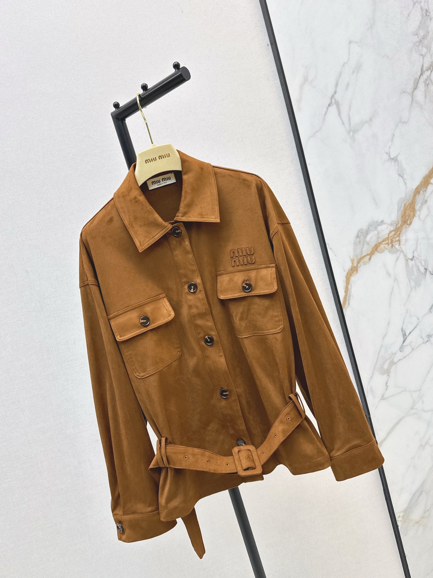 Mi 25 Belt design suede jacket