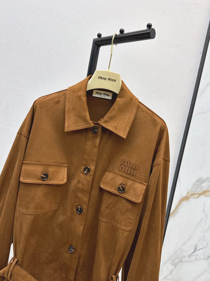 Mi 25 Belt design suede jacket