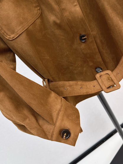 Mi 25 Belt design suede jacket