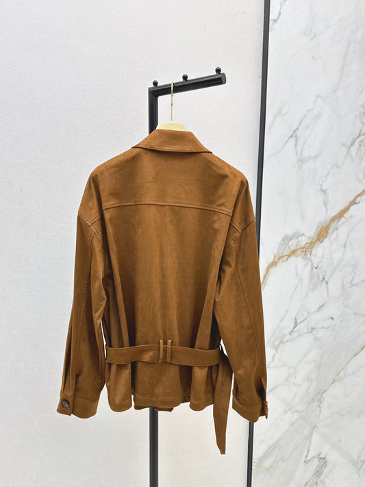 Mi 25 Belt design suede jacket