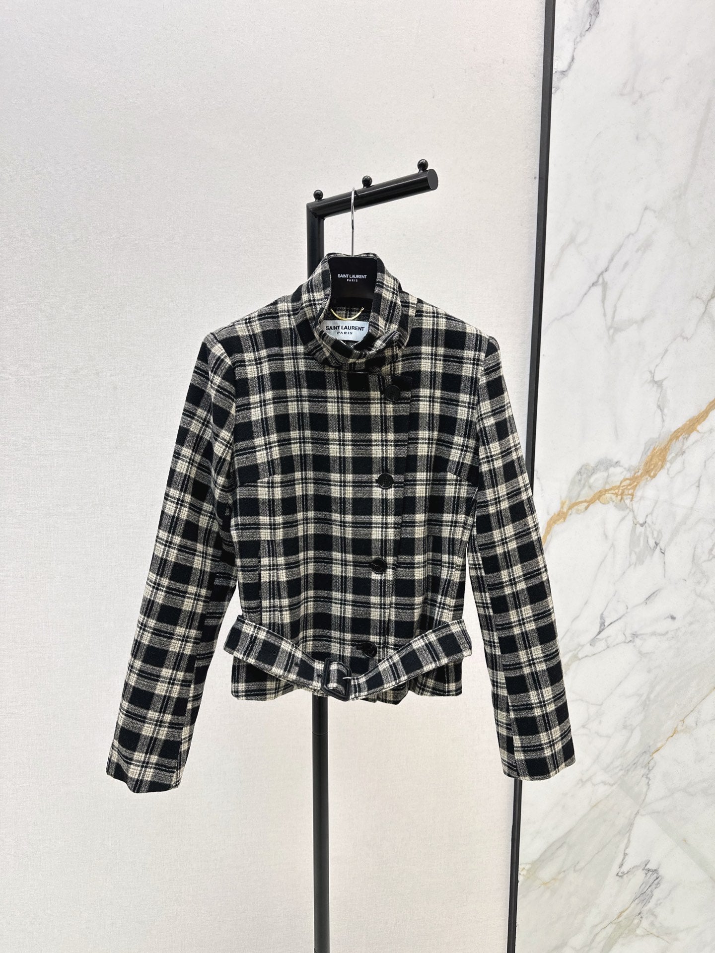 Ys 25 New retro wool plaid jacket