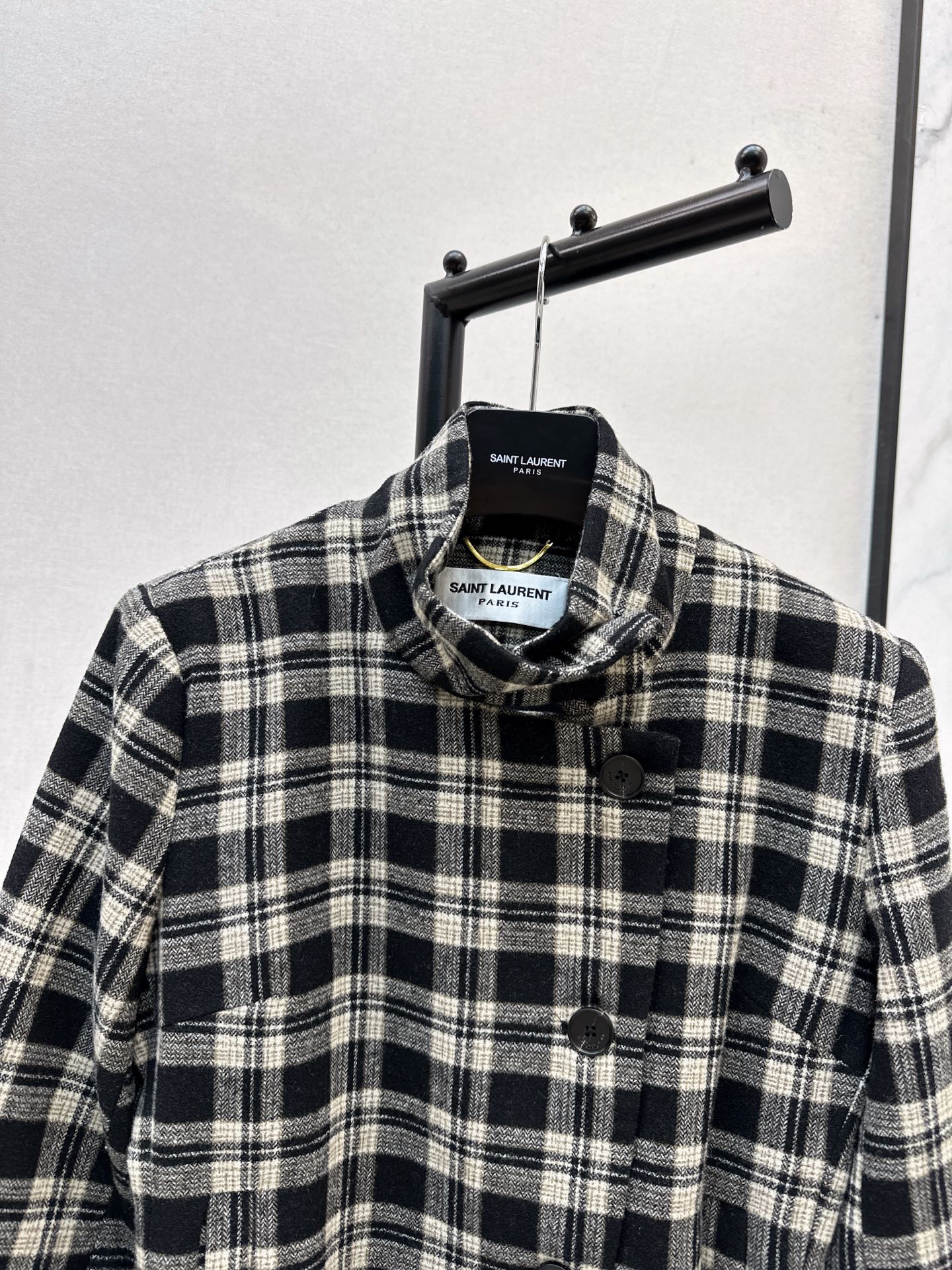 Ys 25 New retro wool plaid jacket