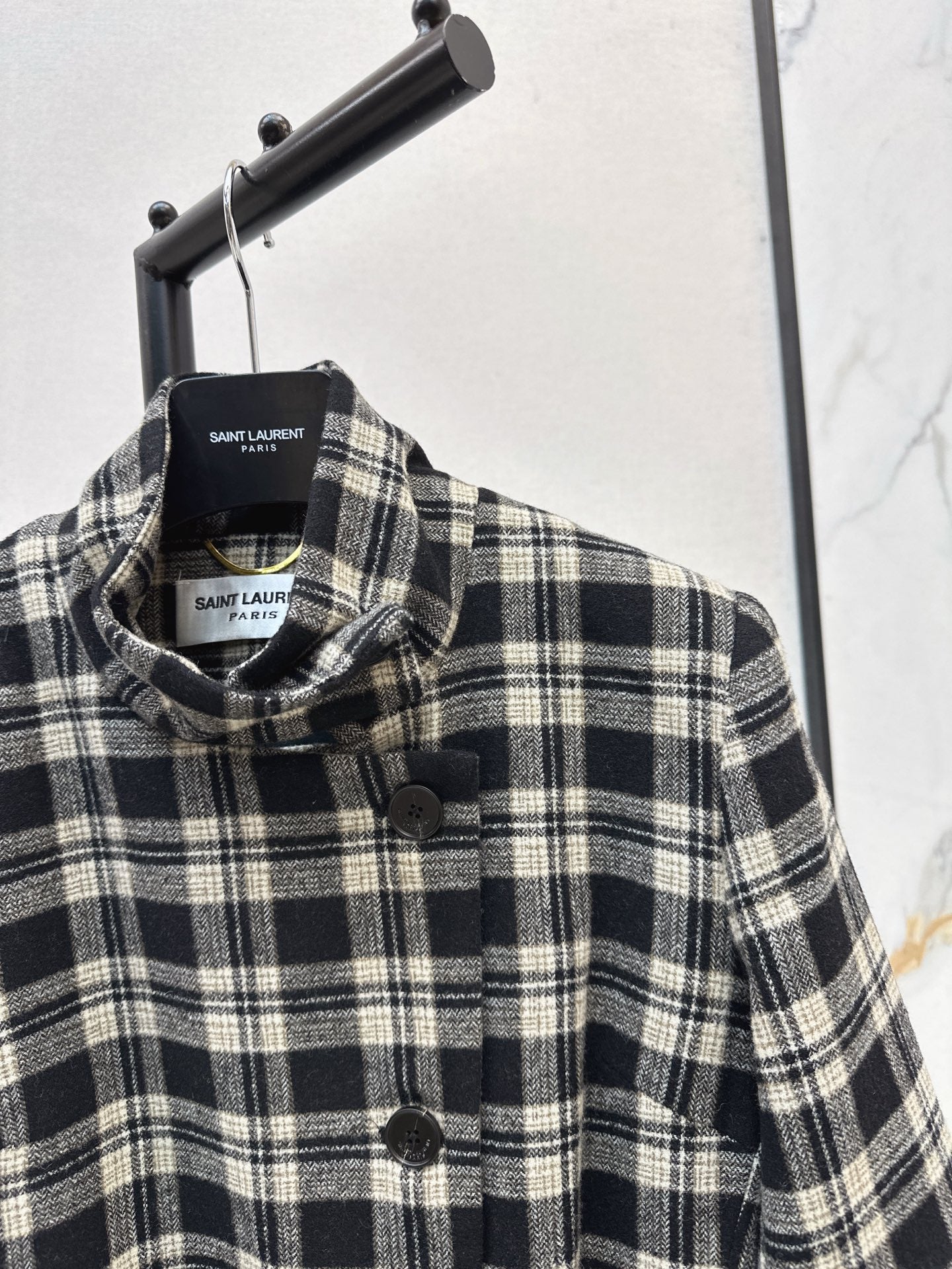 Ys 25 New retro wool plaid jacket