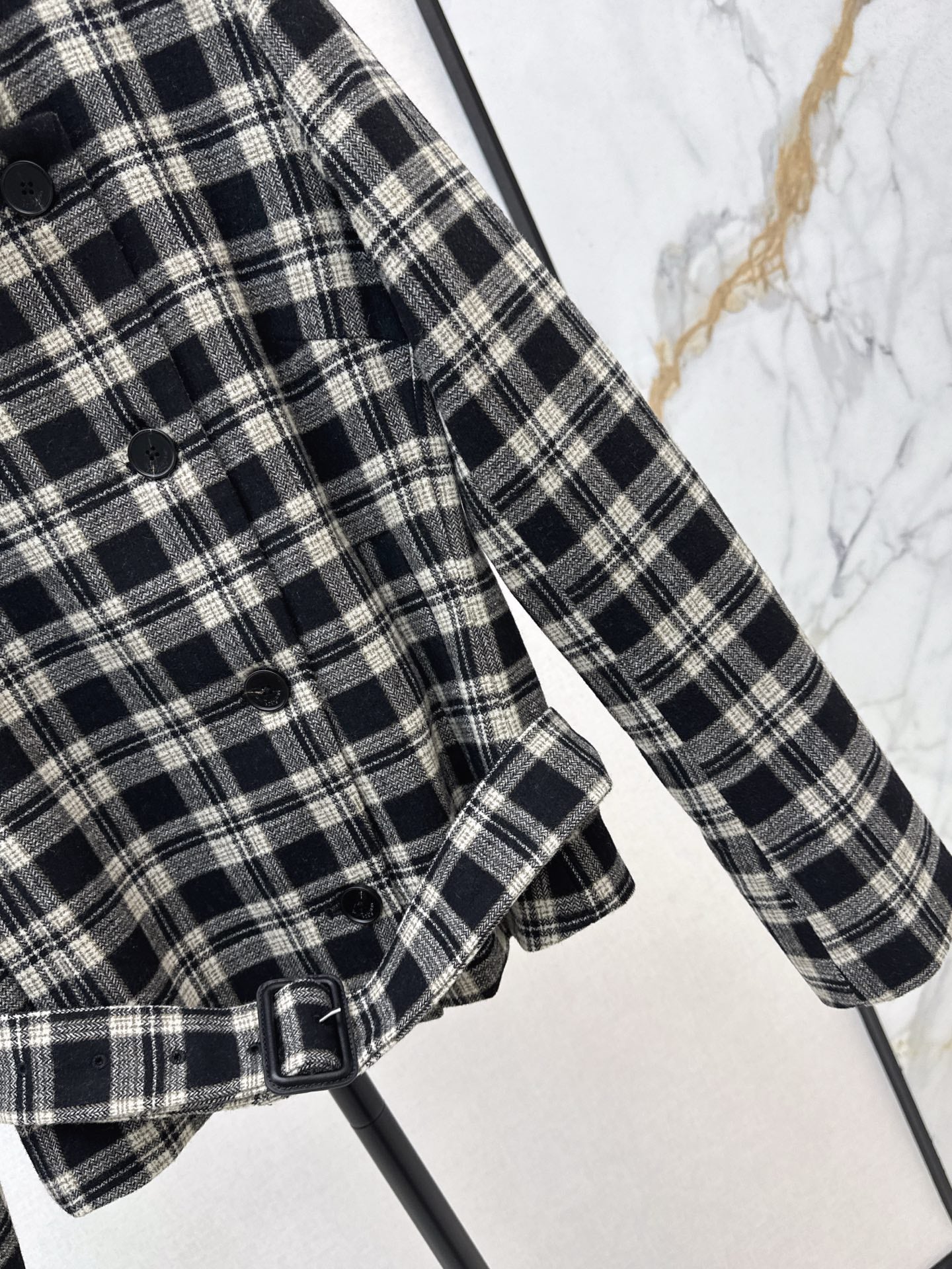 Ys 25 New retro wool plaid jacket