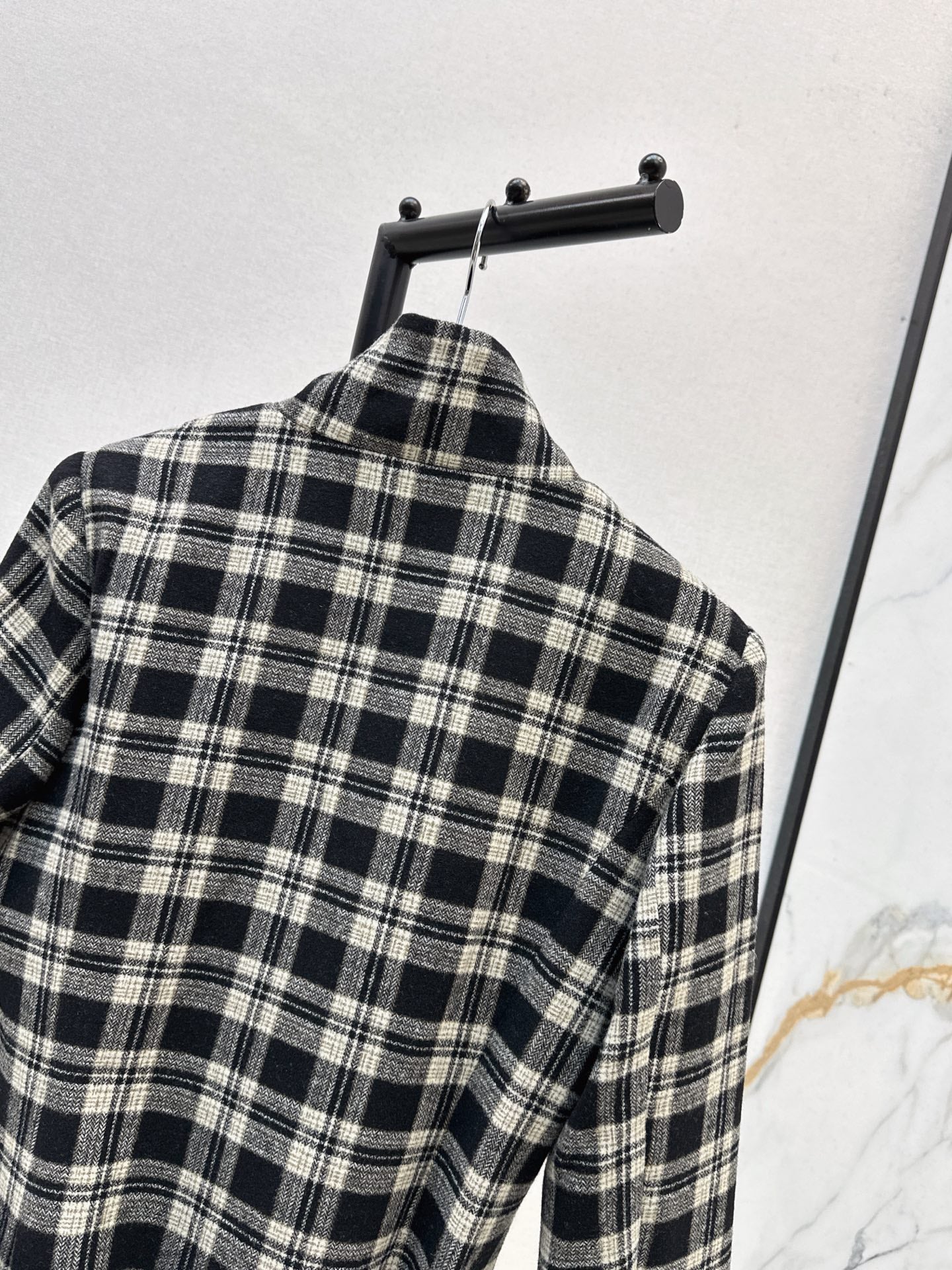 Ys 25 New retro wool plaid jacket