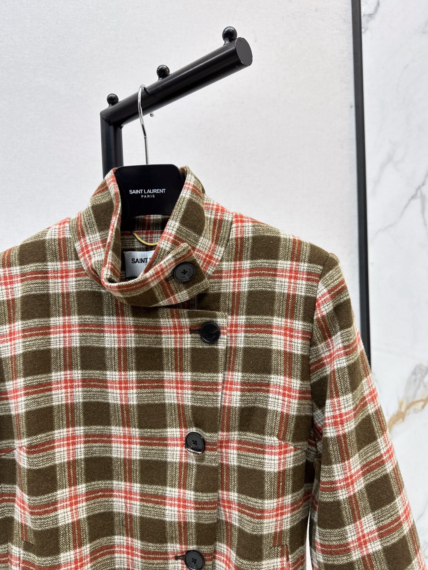 Ys 25 New retro wool plaid jacket