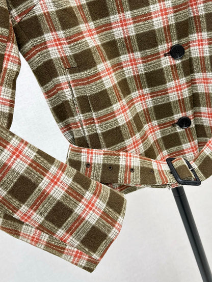Ys 25 New retro wool plaid jacket