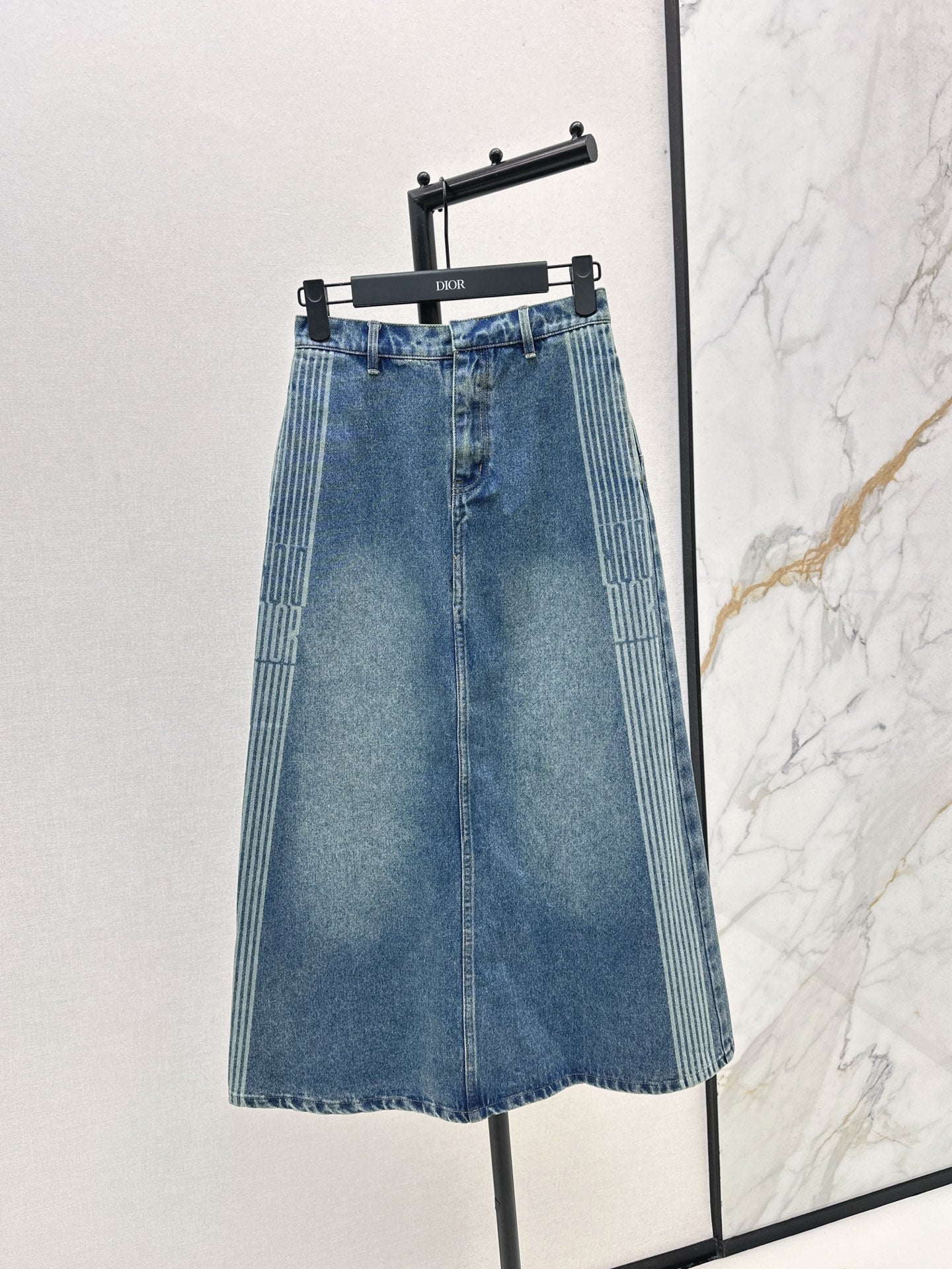 Di 25 Denim half skirt(BLUE/GRAY)