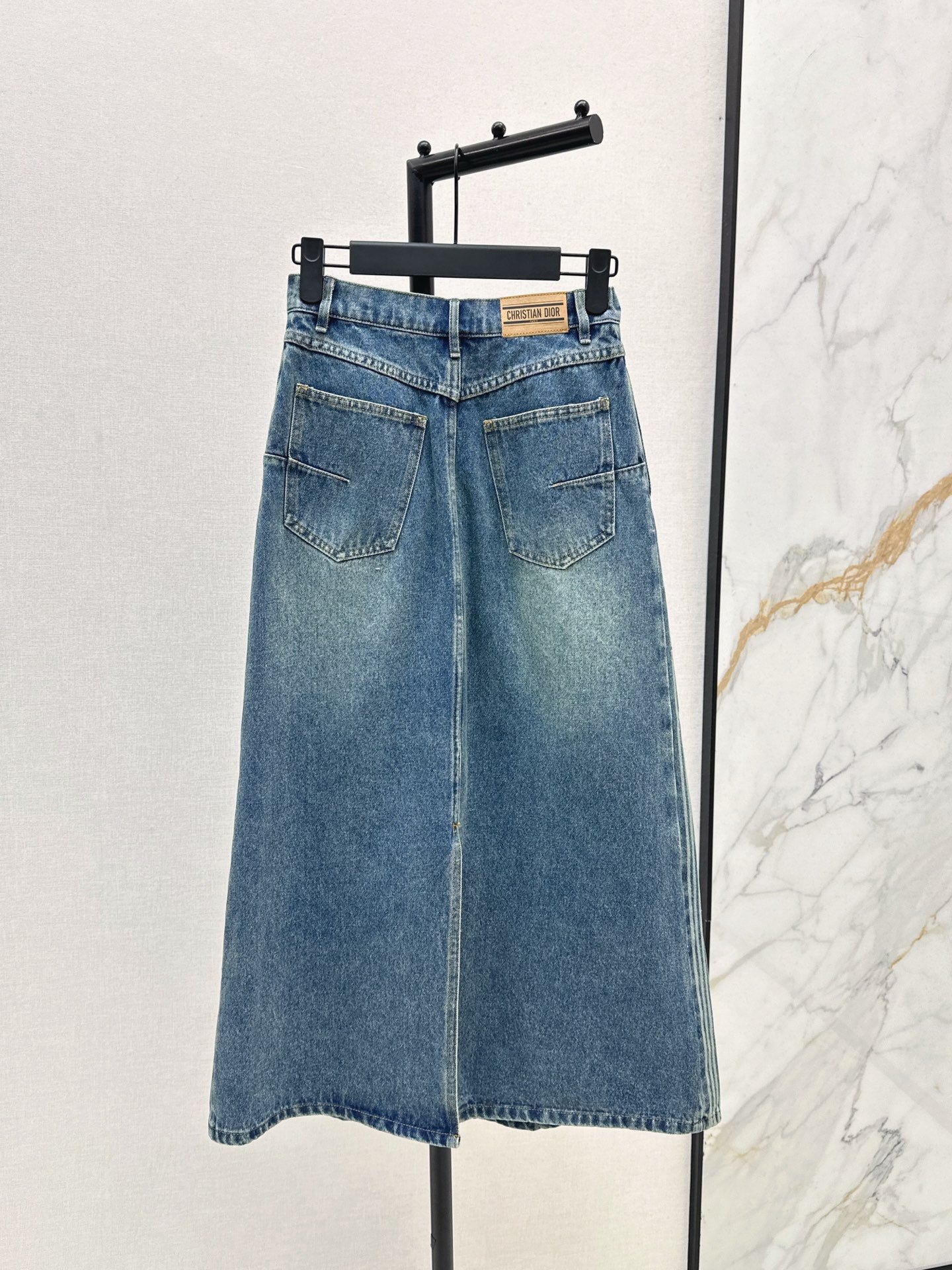 Di 25 Denim half skirt(BLUE/GRAY)