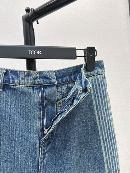 Di 25 Denim half skirt(BLUE/GRAY)