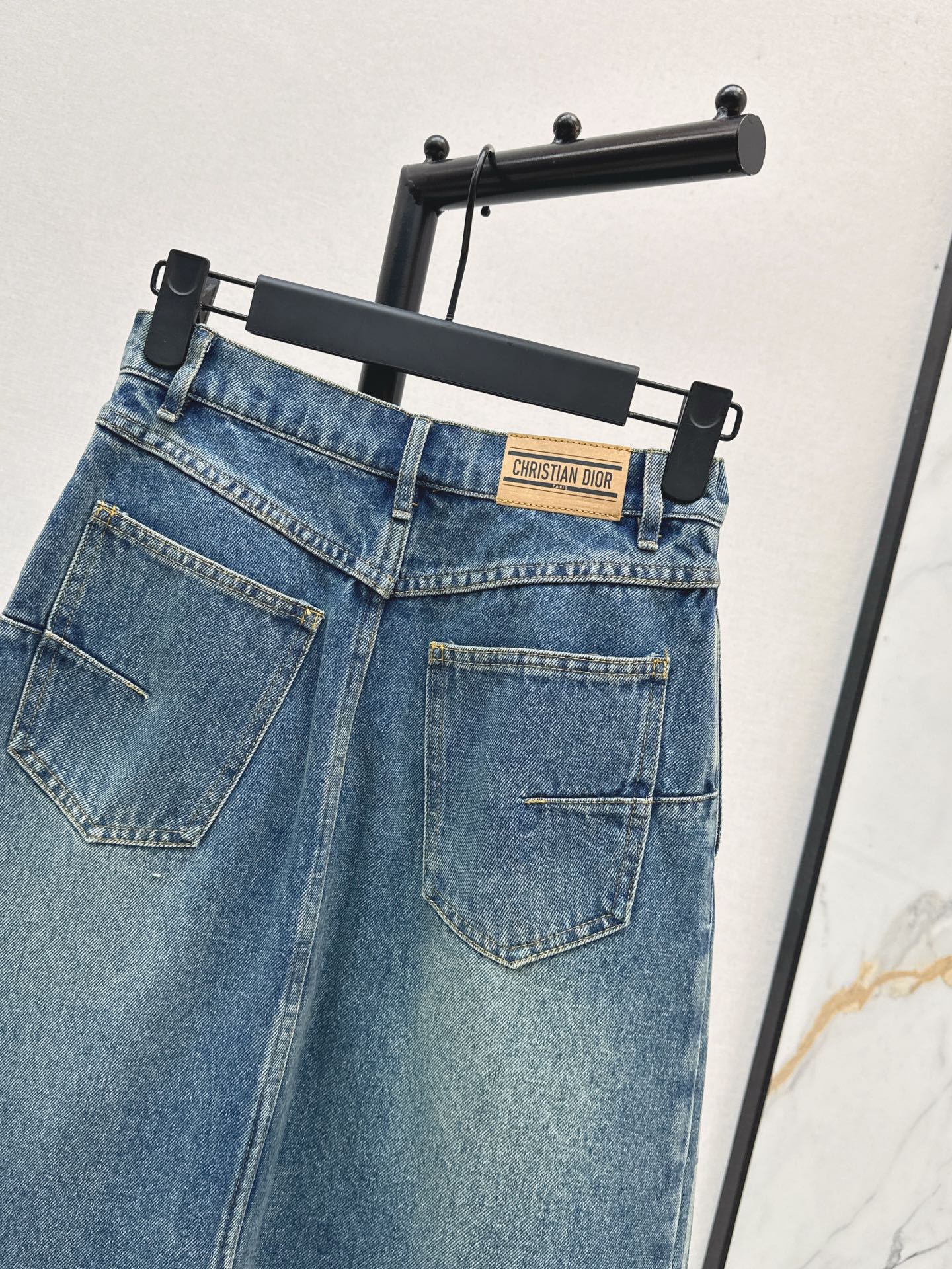 Di 25 Denim half skirt(BLUE/GRAY)