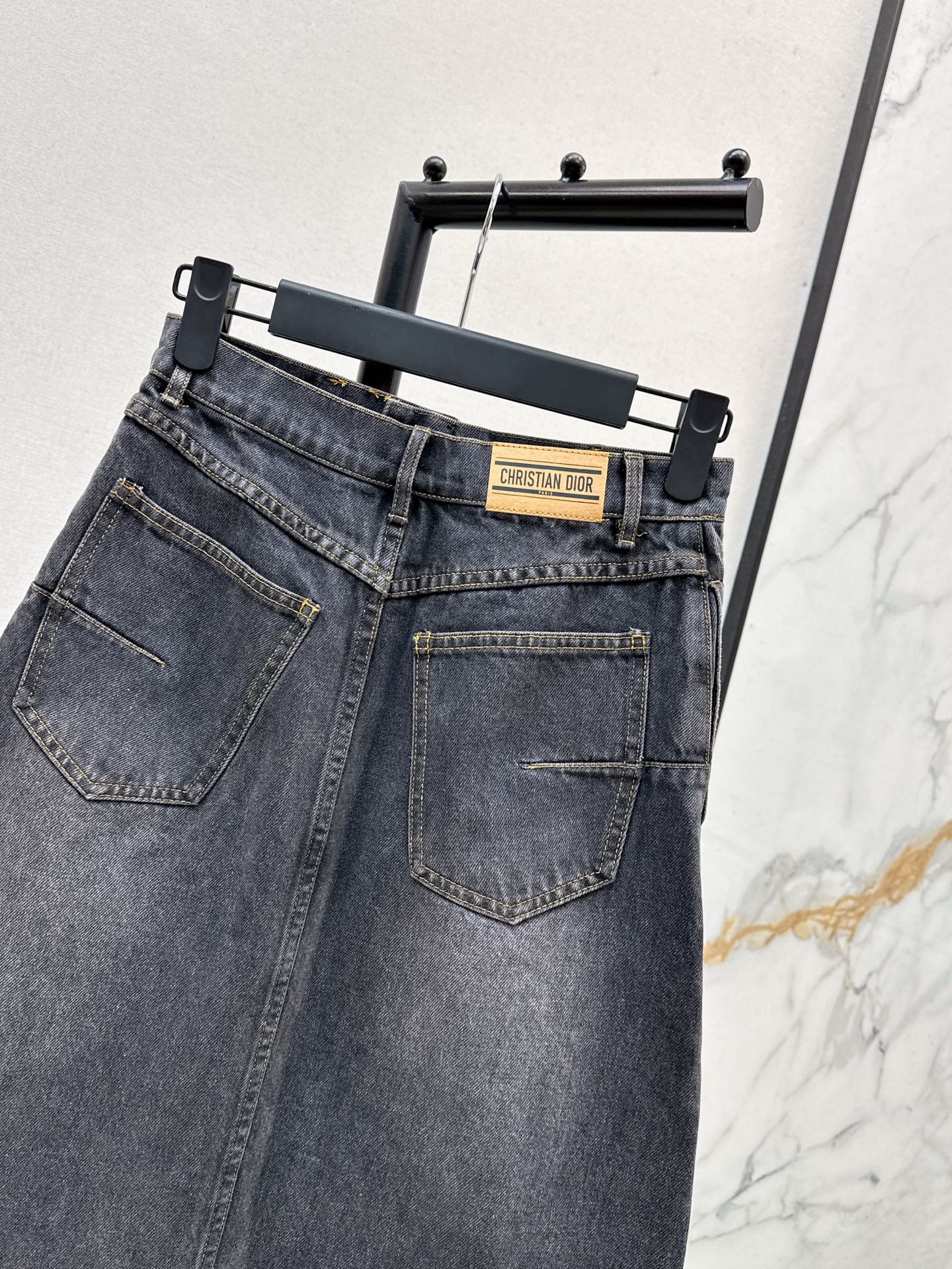 Di 25 Denim half skirt(BLUE/GRAY)