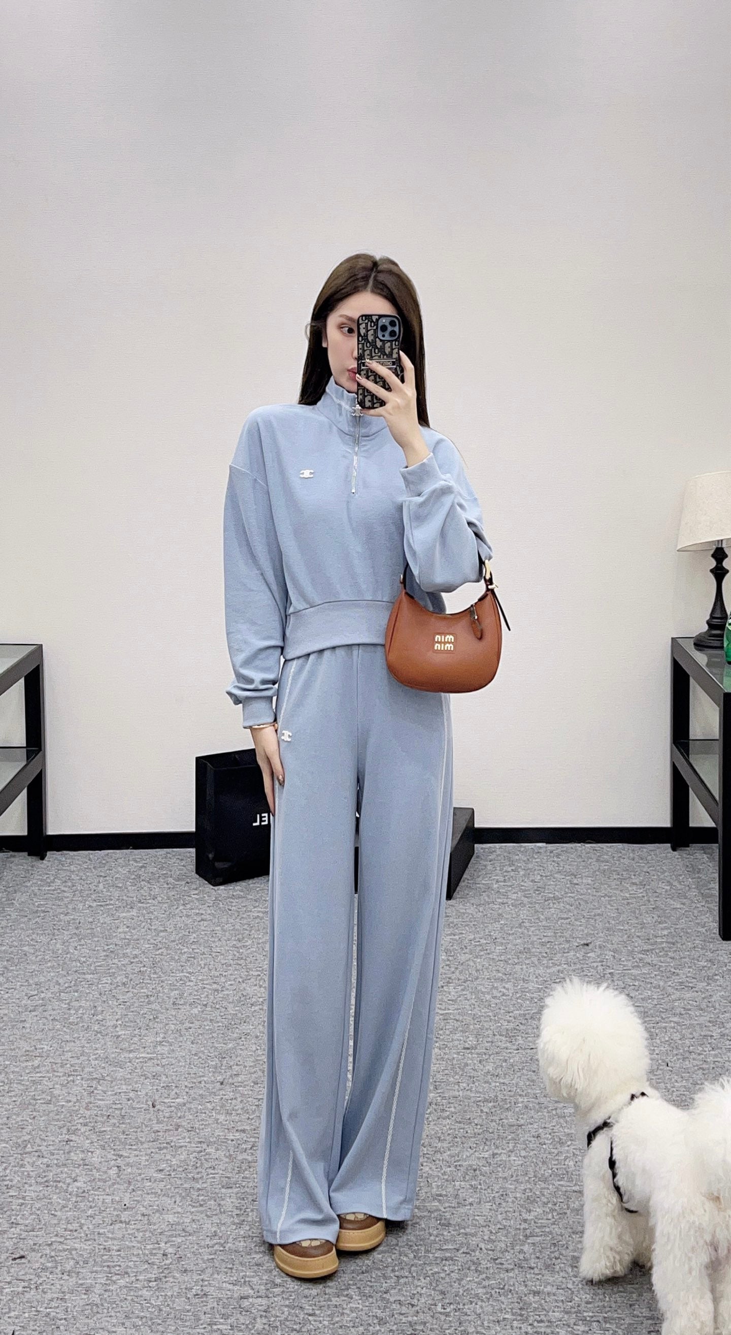 Ce 25 Half-open sweatshirt and trousers set