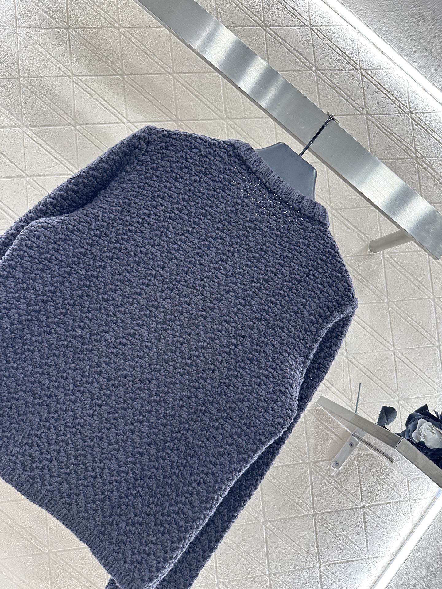 Mon 25 Knitted patchwork zipper down jacket