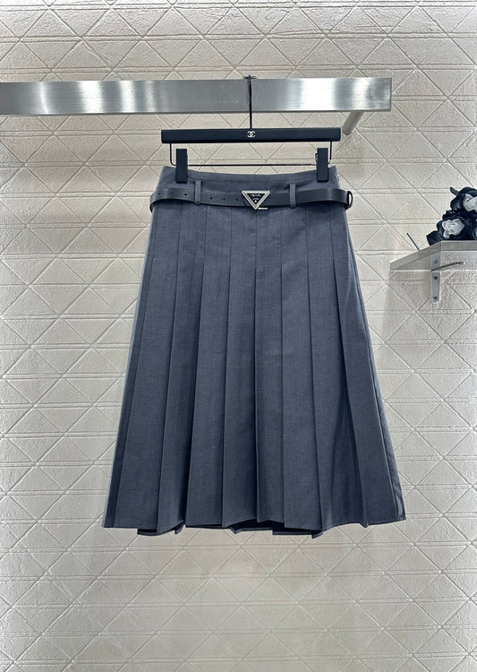 Pr 25 Belted midi pleated skirt