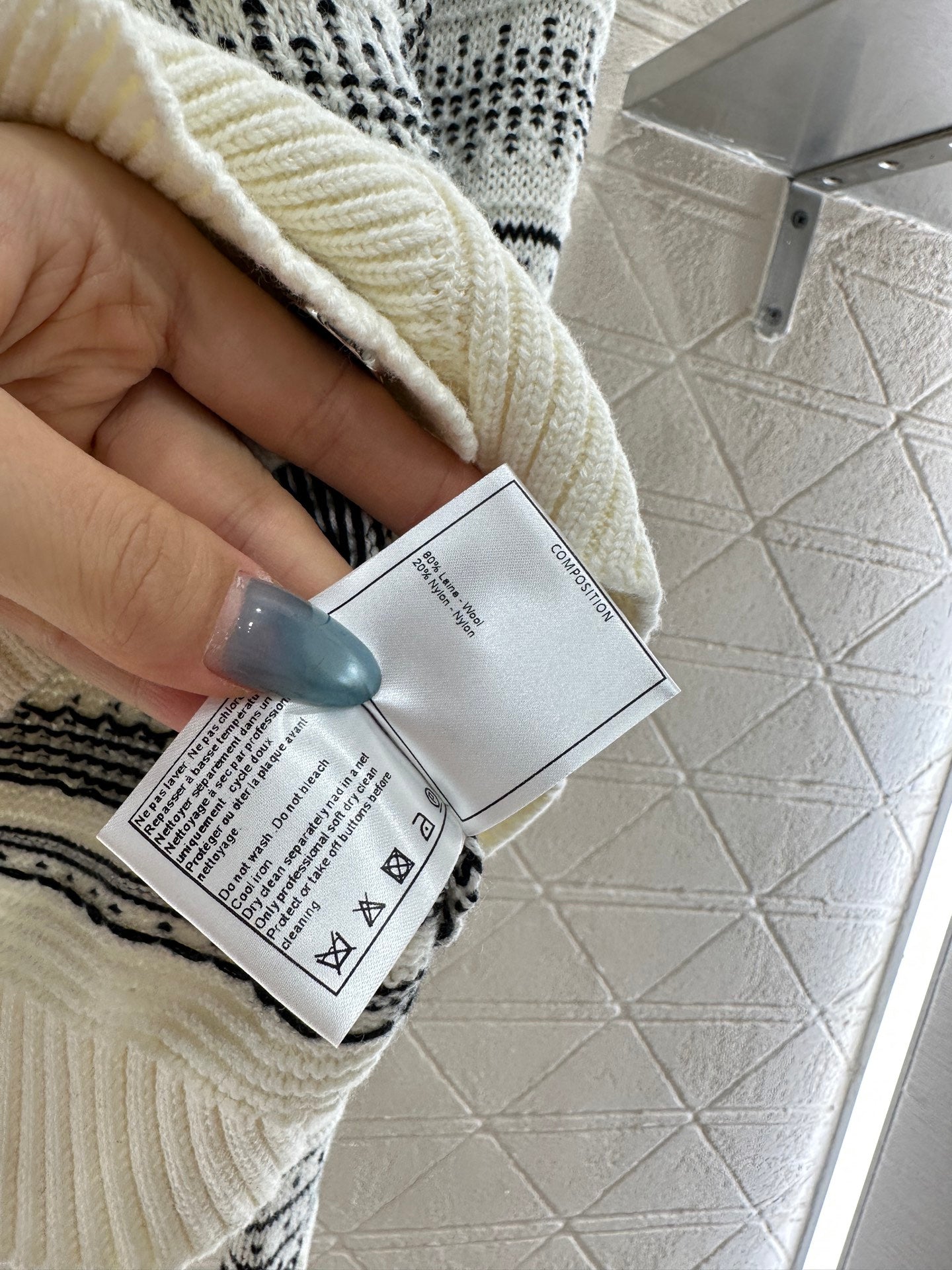 C 25 striped knitted wool cardigan