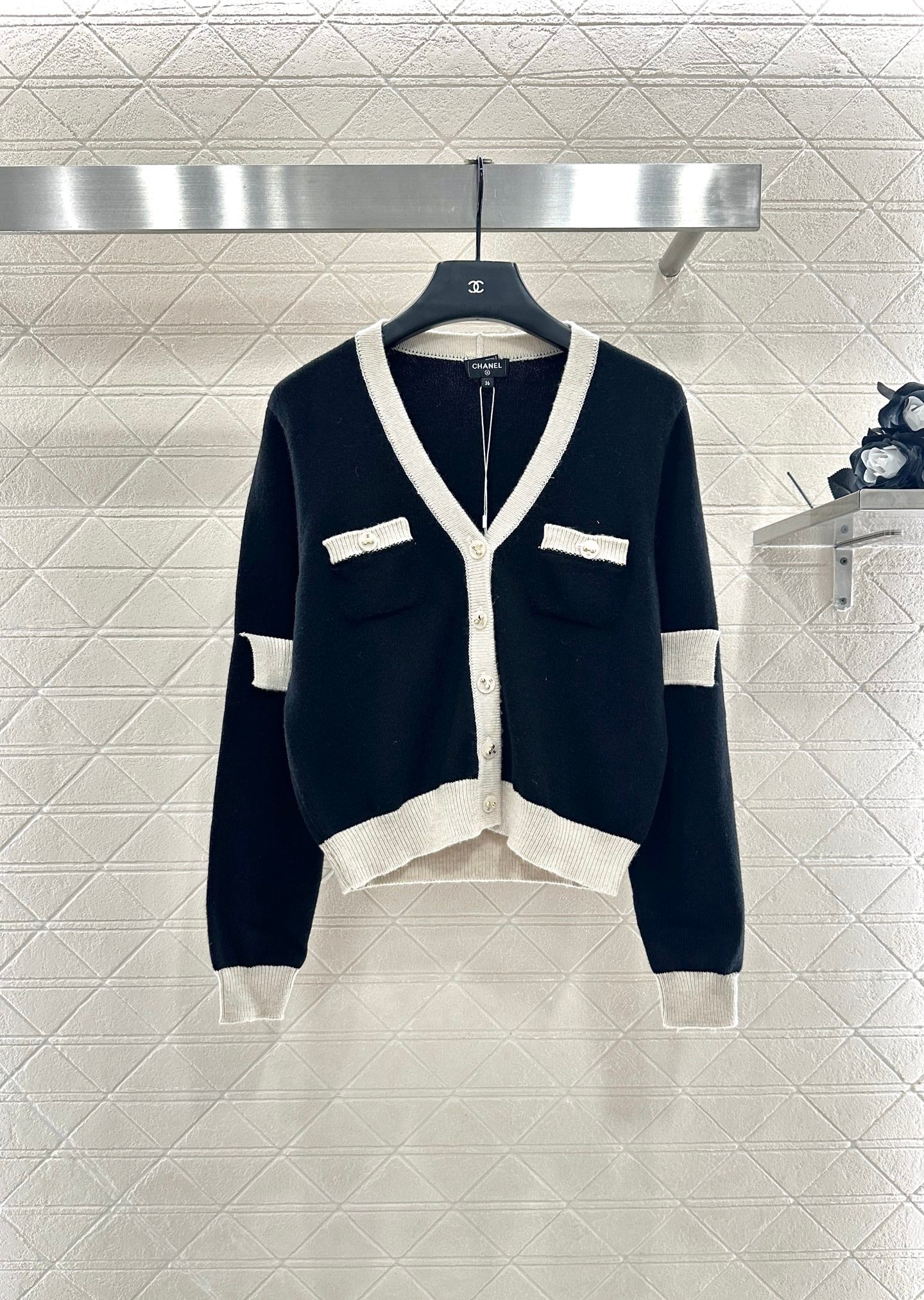 C 25 Pocket Knit Cashmere Cardigan