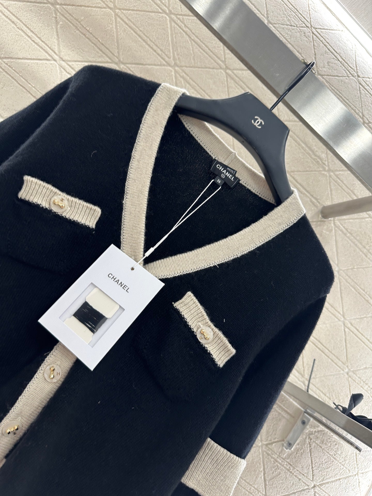 C 25 Pocket Knit Cashmere Cardigan