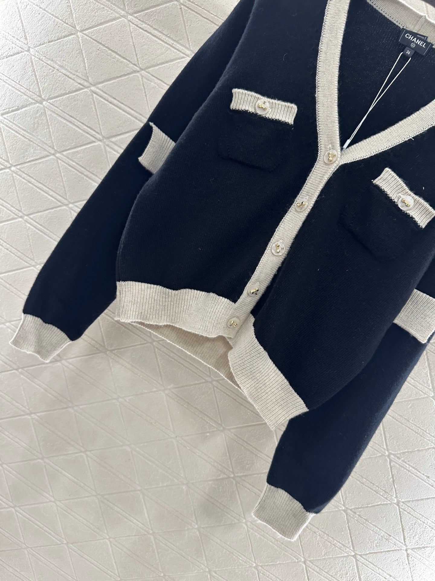 C 25 Pocket Knit Cashmere Cardigan