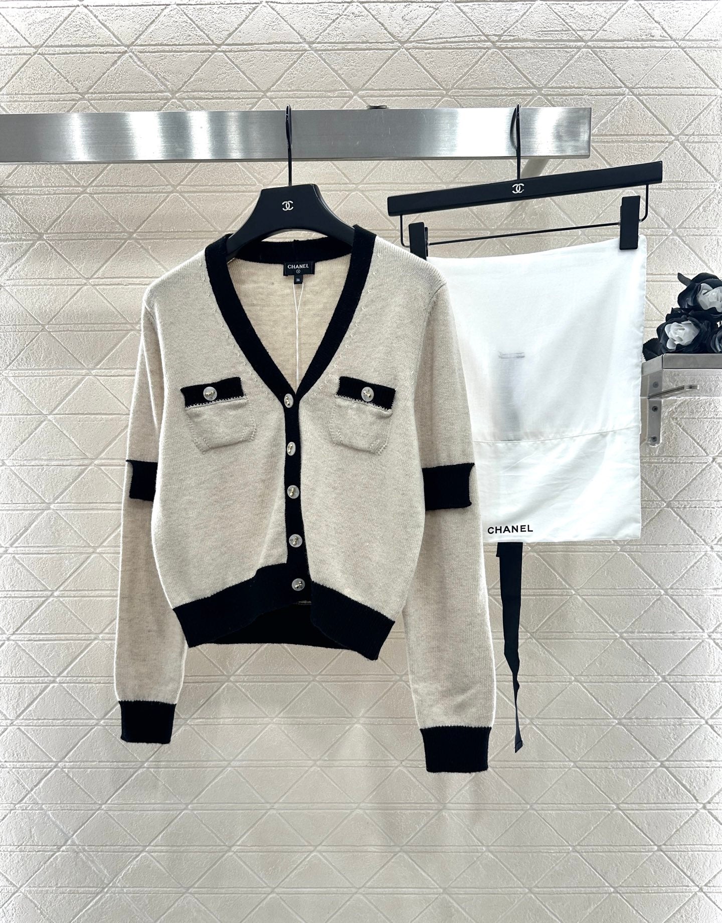 C 25 Pocket Knit Cashmere Cardigan