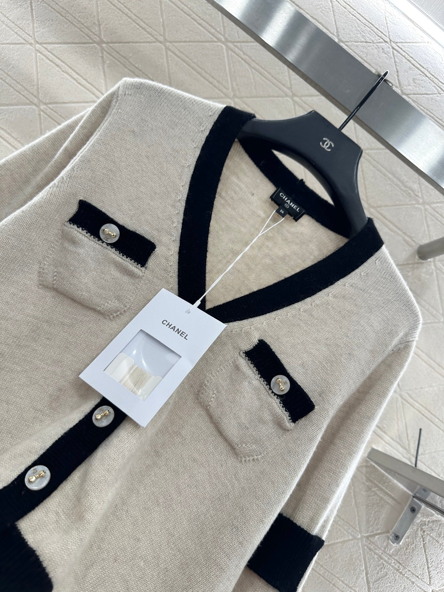 C 25 Pocket Knit Cashmere Cardigan