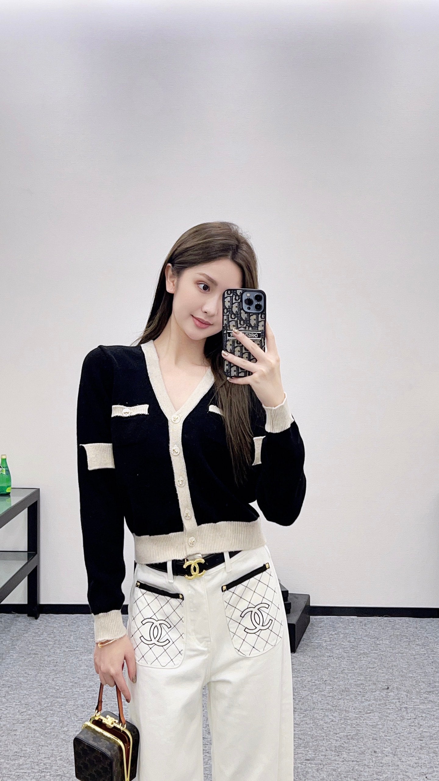 C 25 Pocket Knit Cashmere Cardigan