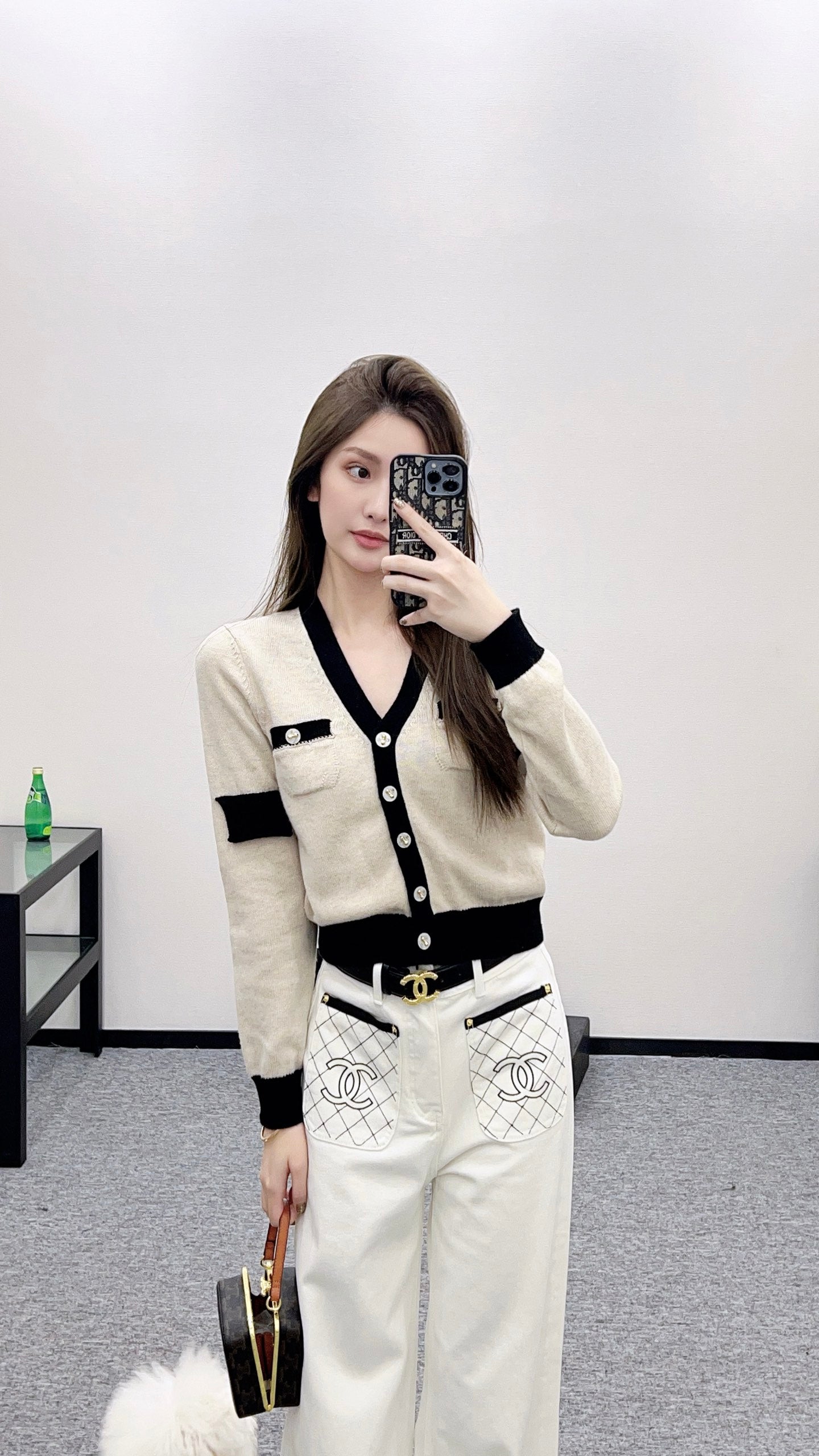 C 25 Pocket Knit Cashmere Cardigan
