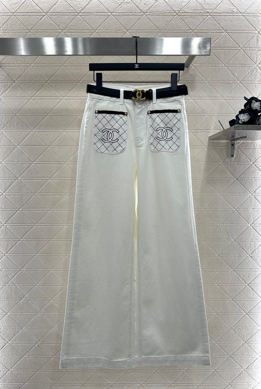 C 25 Belted wide-leg jeans