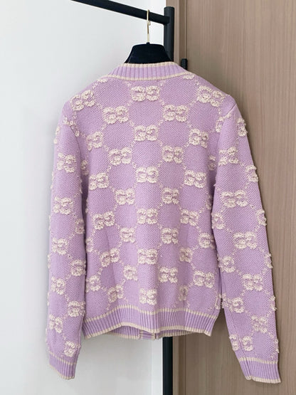 Gu 25 New knitted V-neck wool cardigan