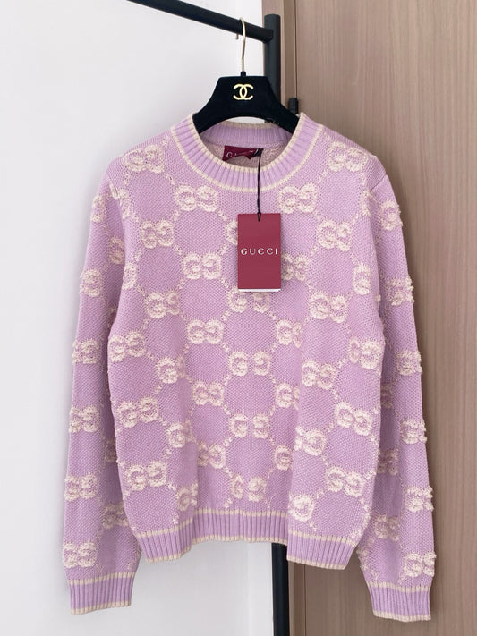 Gu 25 New knitted round neck wool sweater