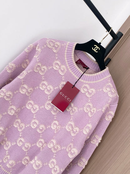 Gu 25 New knitted round neck wool sweater