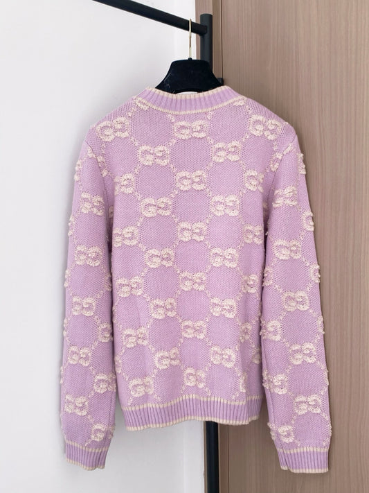 Gu 25 New knitted round neck wool sweater