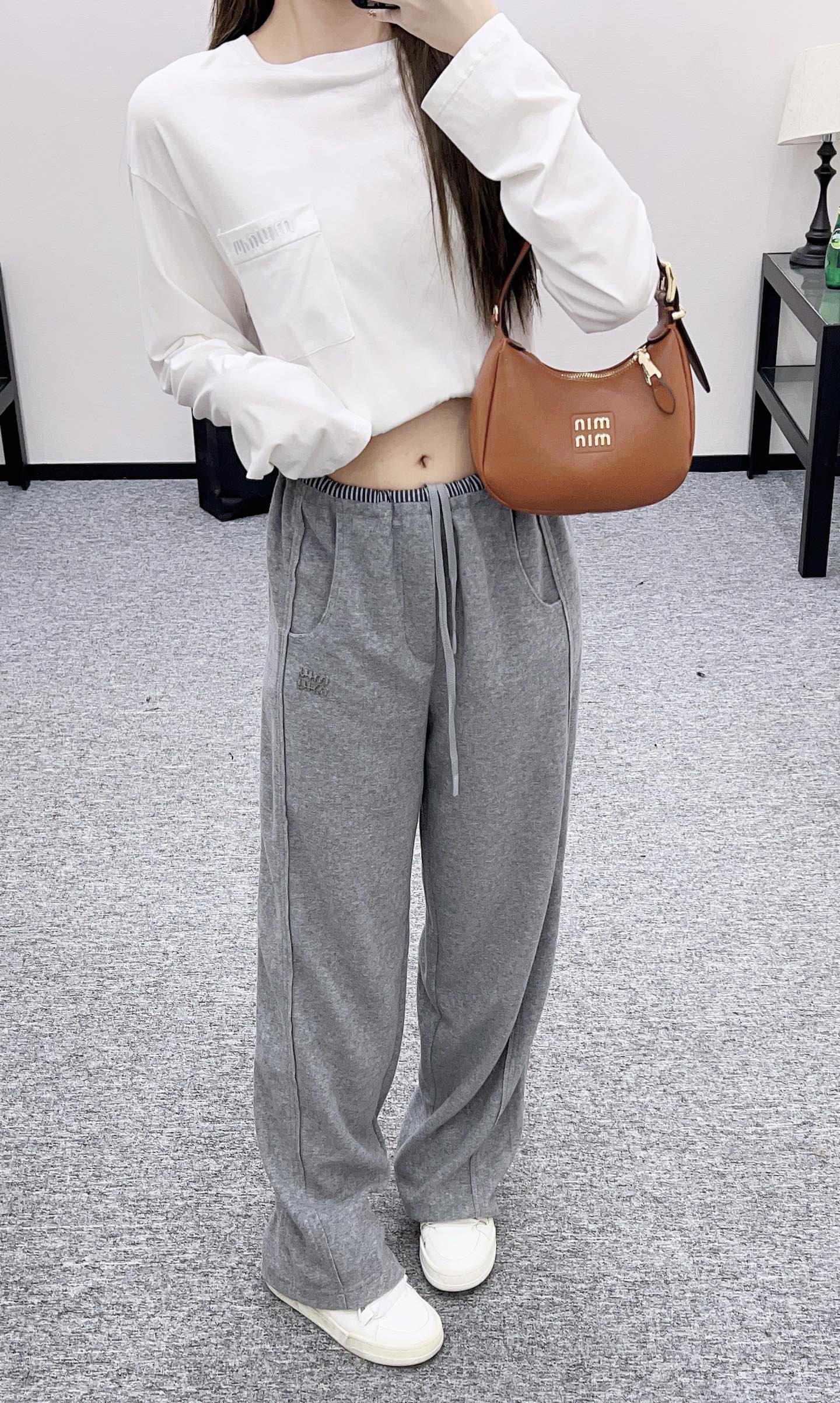 Mi 25 drawstring wide-leg trousers