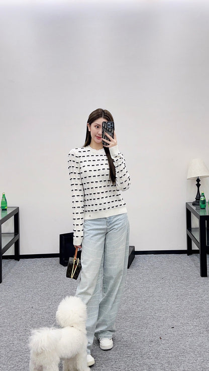 C 25 Bow Knitted Wool sweater
