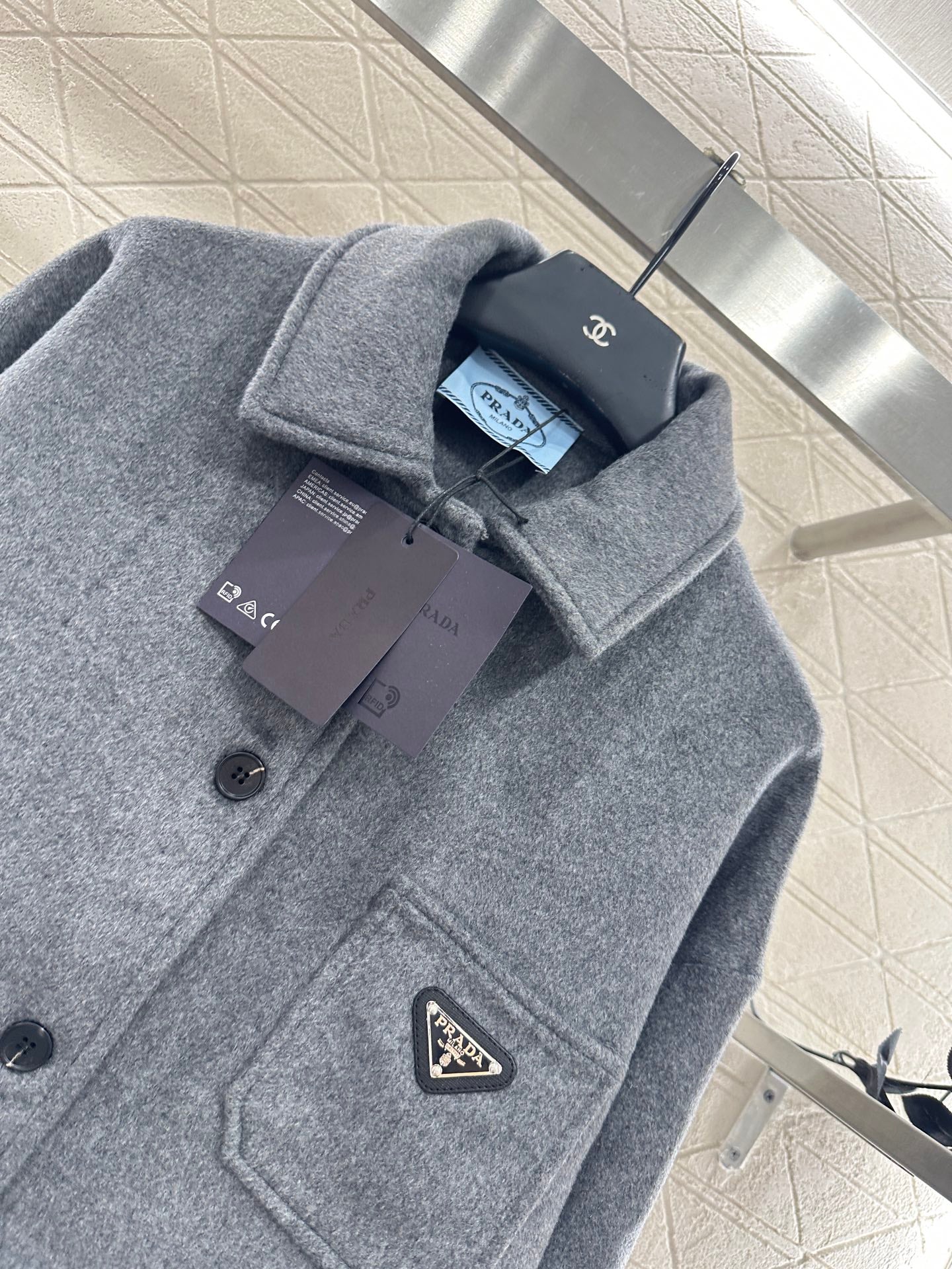 Pra 25 mid-length wool coat