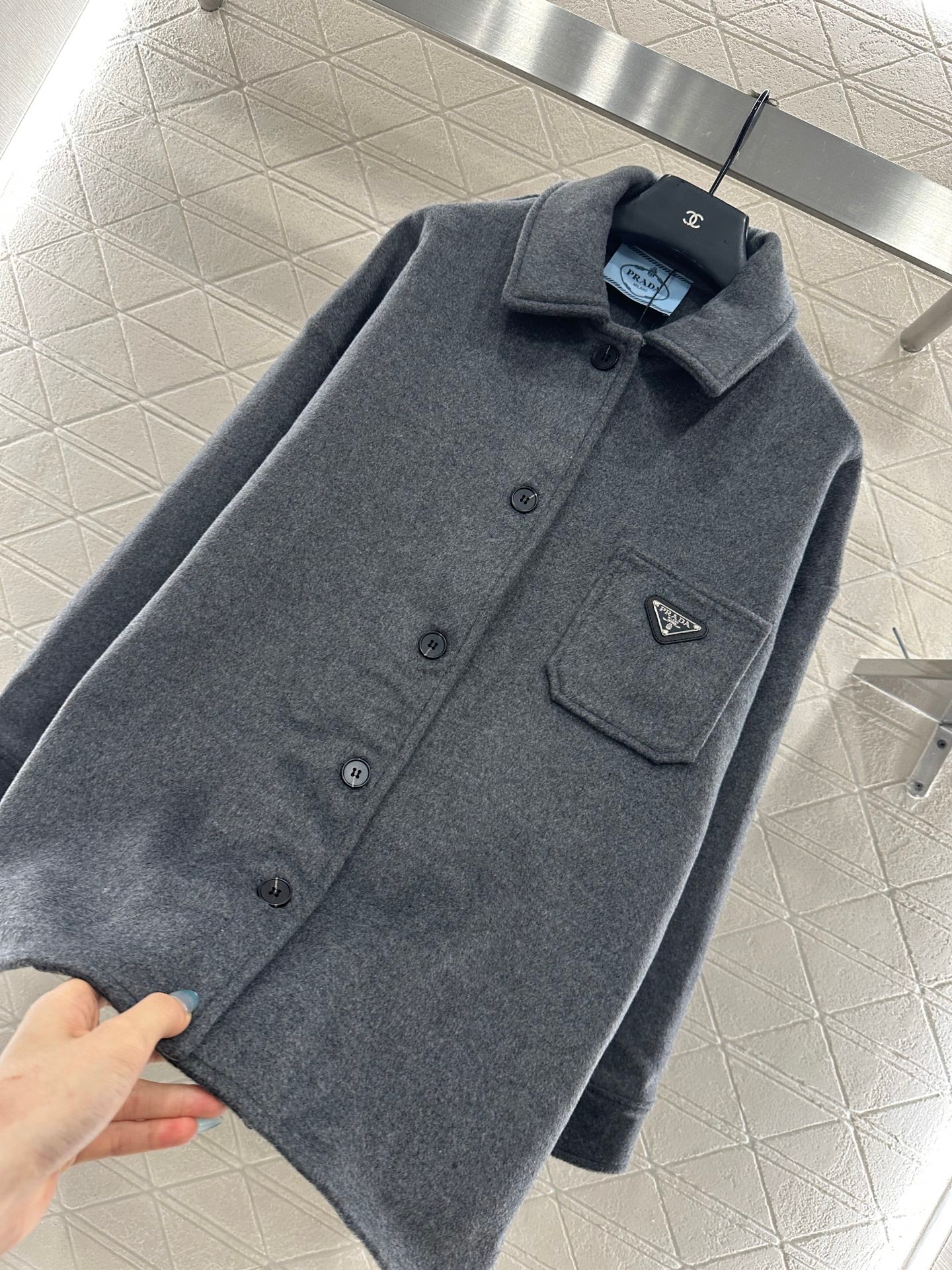 Pra 25 mid-length wool coat