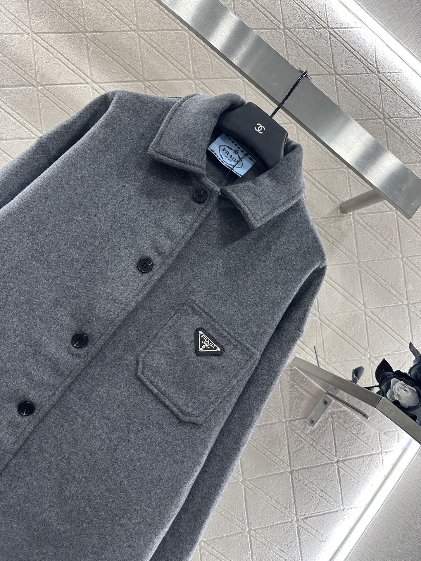 Pra 25 mid-length wool coat