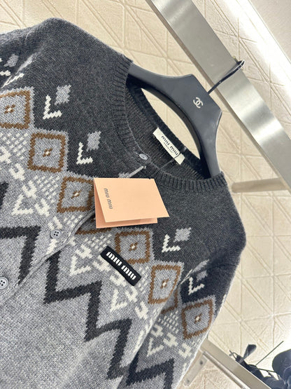 Mi 25 Scarf + Crochet Cardigan Two-Piece Set